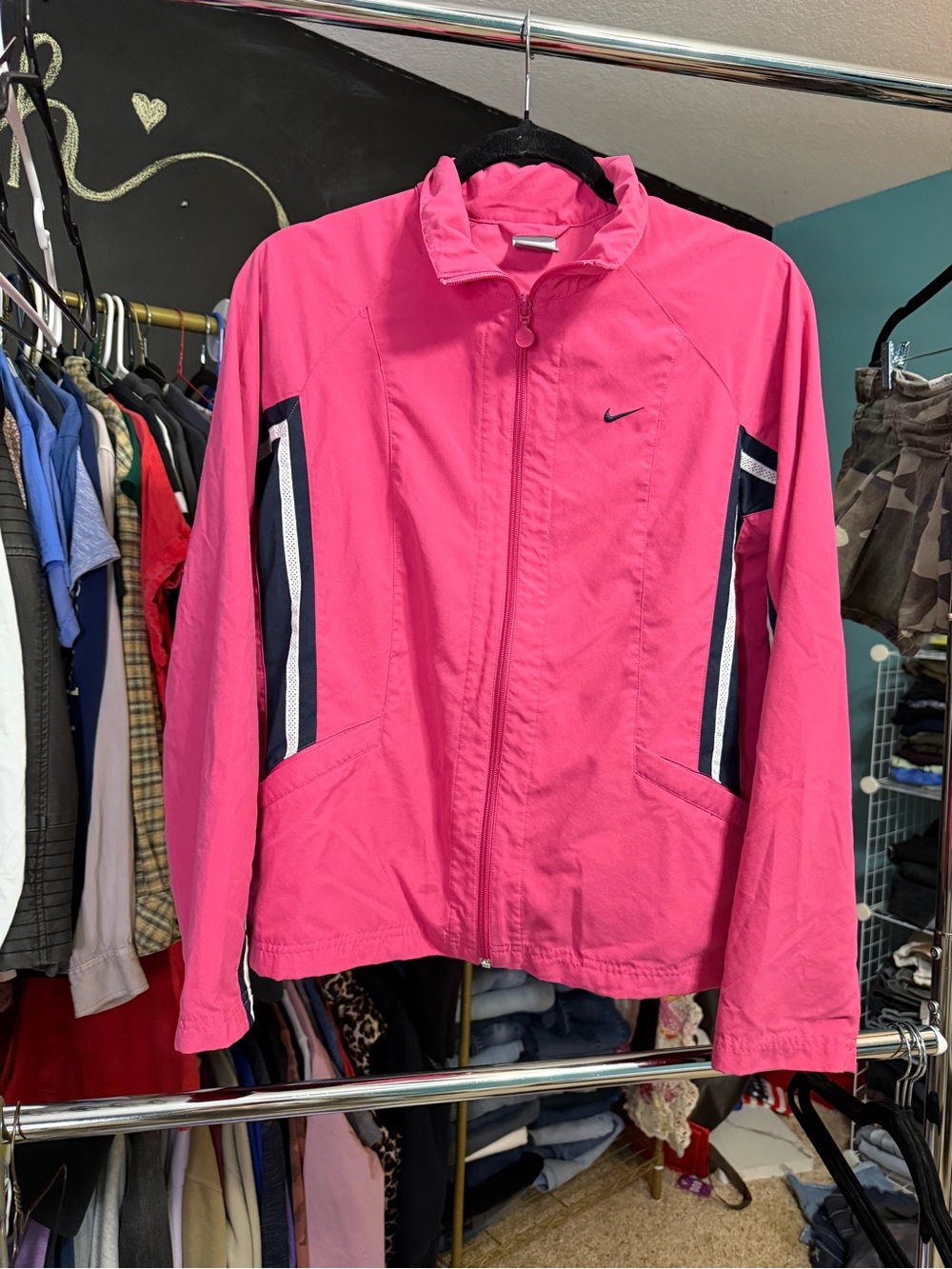 Nike Pink Lightweight Full Zip Running Jacket Size M - Picture 7 of 9